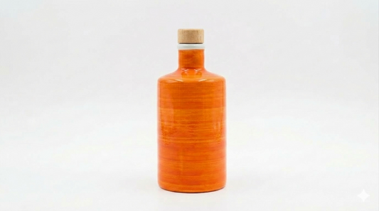 Orcio in Ceramica Artigianale 250-500 ml – Decorazione Arancione-