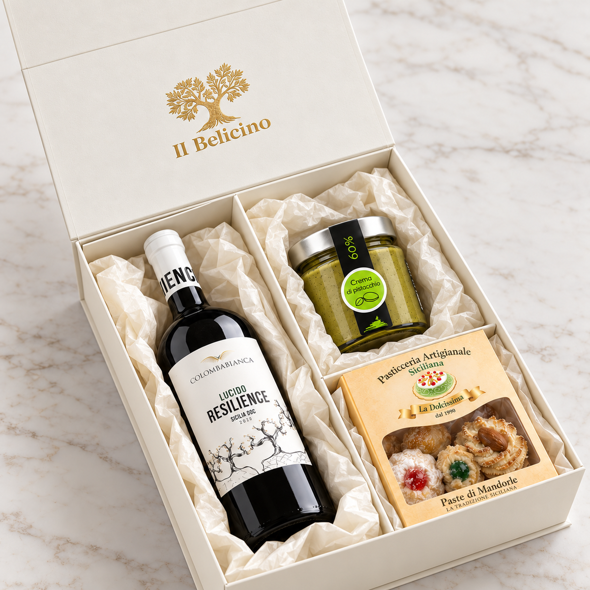 Box Colomba Bianca e pistacchio bianca