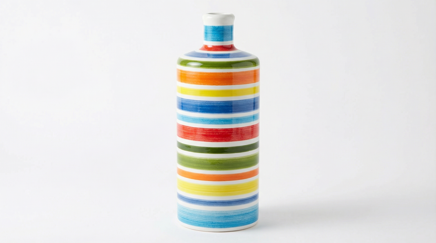 Orcio Colorato in Ceramica – Design Unico per il tuo Olio (blu)