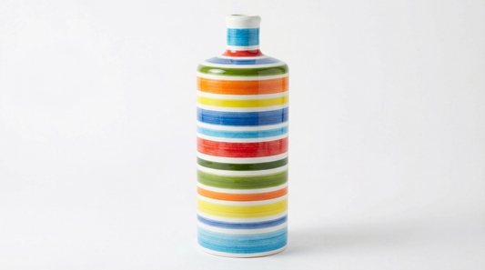 Orcio Colorato in Ceramica – Design Unico per il tuo Olio (blu)